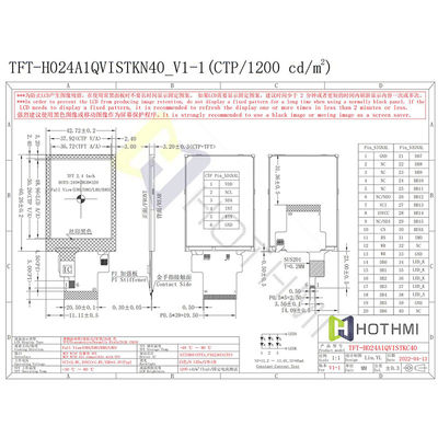 het Zonlicht Leesbaar TFT SPI 240x320 van 3.3V MCU 2,4 Duim voor Instrumentatie