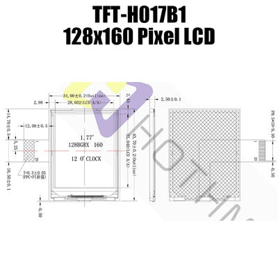 Lcd van de Modulest7735 128x160 Pixel van TFT LCD van de 1,77 Duimvertoning Vertoningsfabrikanten
