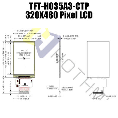 3,5 Monitor van Pcap van de duim320x320 TFT LCD Module de Praktische Verticale
