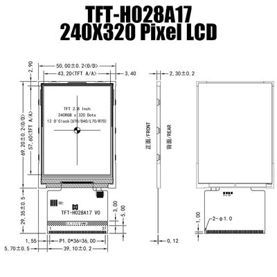 2,8 de Module van de Duim240x320 MCU TFT Vertoning met ST7789-Bestuurder IC