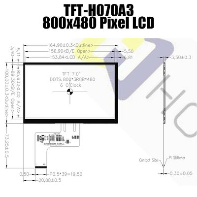 De Vertoning van 7,0 Duimttl LCD met de Bestuurder Chip van EK9716BD4 EK73002AB2