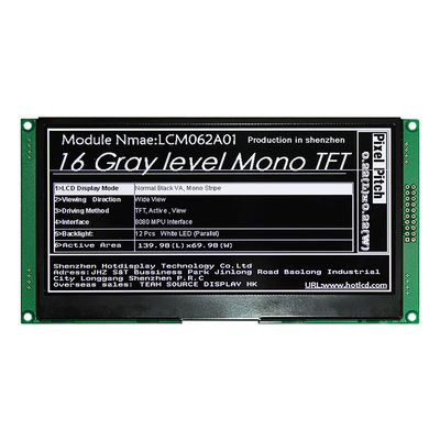 6,2 Duimlcd het Zonlicht Leesbare Monitor van TFT LCD van de Vertonings640x320 Resolutie MONO
