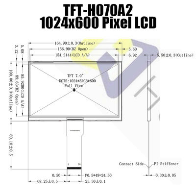 7 het Comité van duimtft lcd IPS de Vertoningsfabrikant van TFT LCD van Zonlicht Leesbare Monitors