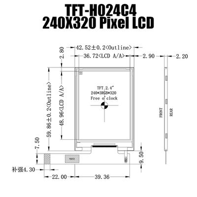 De Vertoningsips van 2,4 Duimspi TFT LCD Comité de Fabrikanten van de het Scherm240x320 Lcd Vertoning