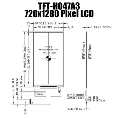 De Vertoningsfabrikant van 4,7 het Comité 720x1280 van Duimtft lcd IPS LCD Monitorstft lcd
